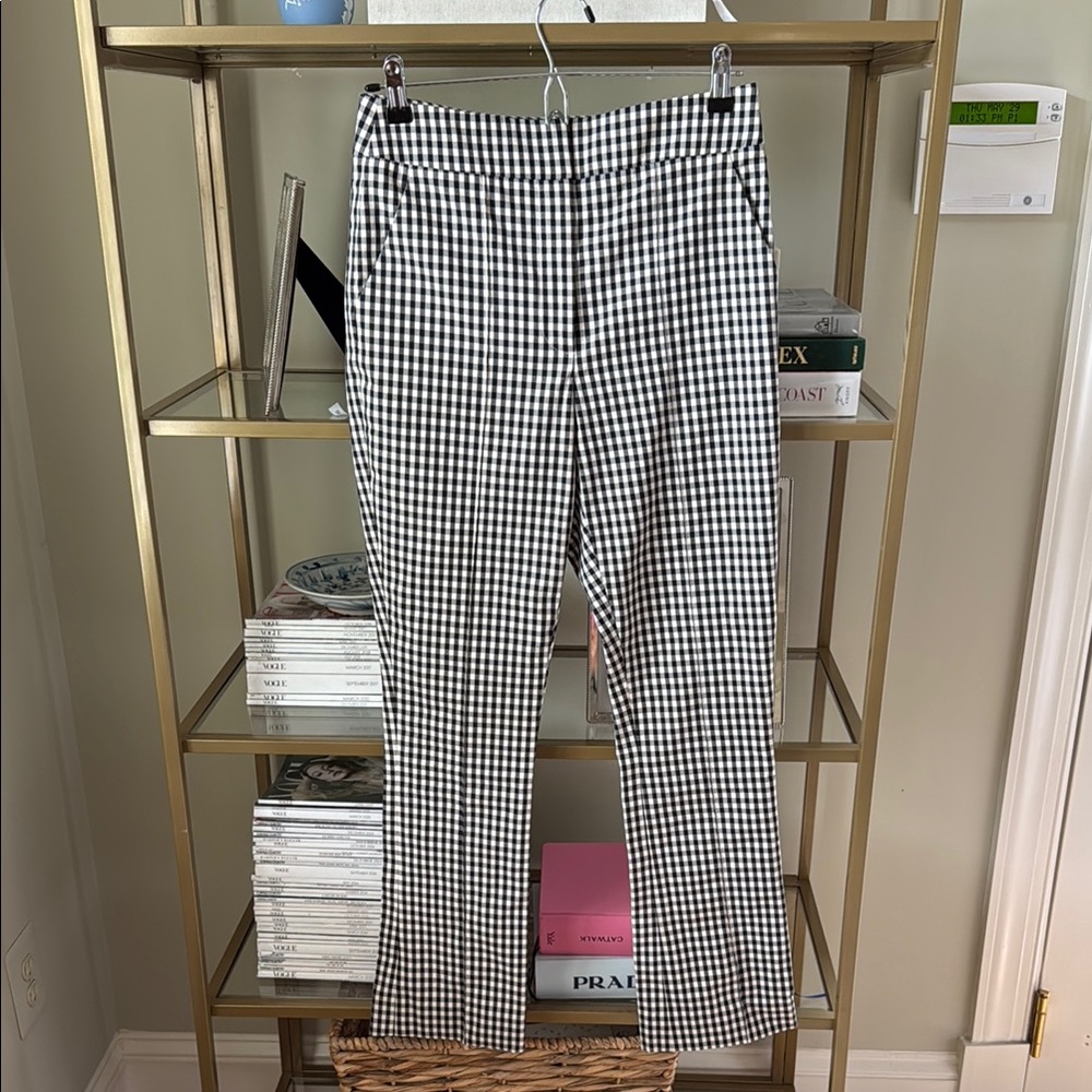 Veronica Beard Black and White Gingham Tani Pants